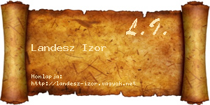 Landesz Izor névjegykártya